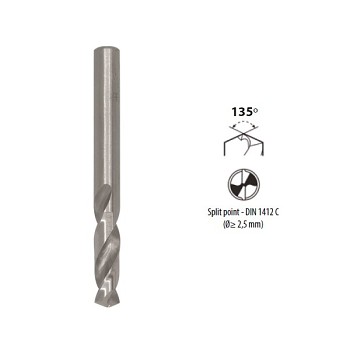 Vrták 10,5 HSS-G DIN1897 vybrušovaný krátký
