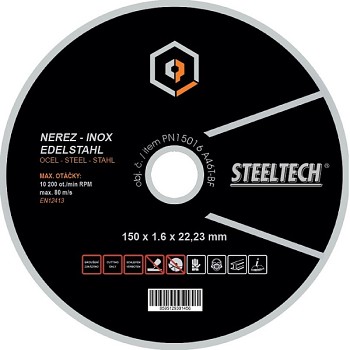Řezný kotouč 150x1,6 nerez STEELTECH