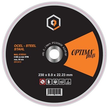 Brusný kotouč 230x8 ocel OPTIMAprofi