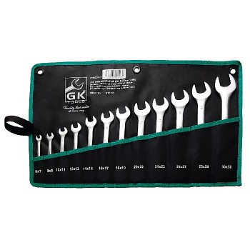 Klíč plochý maticový sada 12ks 6-32mm chrom DIN3110