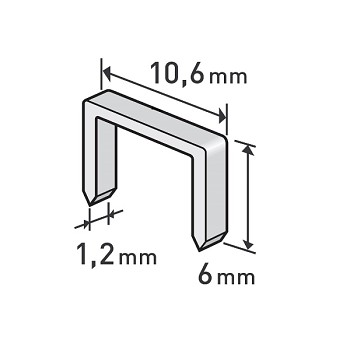 Spony  6mm 10,6x0,52x1,2 balení 1000ks