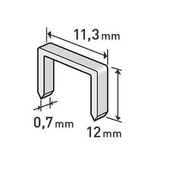 Spony 12mm 11,3x0,52x0,70 balení 1000ks