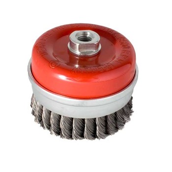 Kartáč hrnkový 100mm copánkový M14x2 ocel 0,5