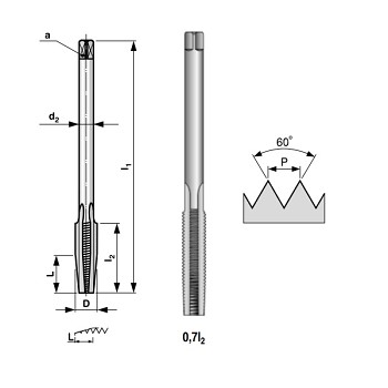 Závitník M16x2 HSS PN 8/3070
