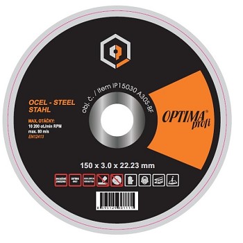 Řezný kotouč 150x3 ocel OPTIMAprofi