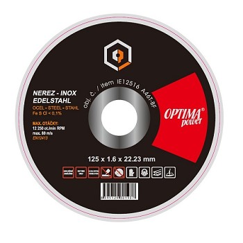 Řezný kotouč 125x1,6 OPTIMApower