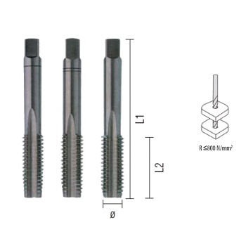 Závitník M12x1,75 HSS-G DIN352 sada OPTIMAtools