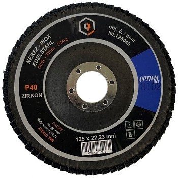 Lamelový kotouč 115-P120 zirkon OPTIMAflex