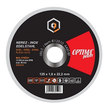 Řezný kotouč 125x1 OPTIMApower