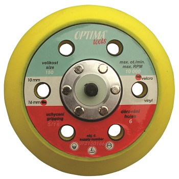 Podložný talíř 150 OPTIMAtools závit 5/16" 6 děr