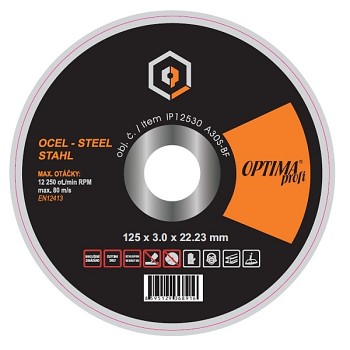 Řezný kotouč 125x3 ocel OPTIMAprofi