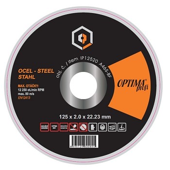 Řezný kotouč 125x2,0 ocel OPTIMAprofi