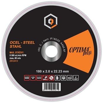 Řezný kotouč 180x2,0 ocel OPTIMAprofi