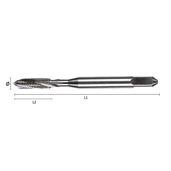 Strojní závitník M10x1,5 HSS-Co DIN371/C15° Optimatools