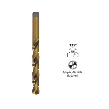 Vrták  7,25 TiN HSS-G vybrušovaný DIN338 OPTIMAtools