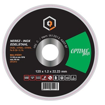 Řezný kotouč 125x1,2 OPTIMAprofi