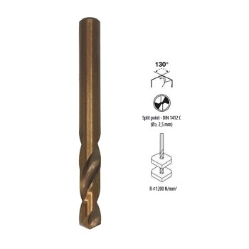 Vrták  3,2x49 HSSCo5 krátký DIN1897 OPTIMAtools