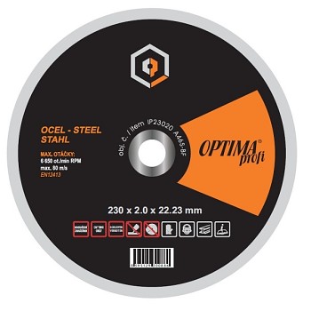 Řezný kotouč 230x2,0 ocel OPTIMAprofi