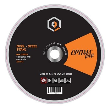 Brusný kotouč 230x4 ocel OPTIMAprofi
